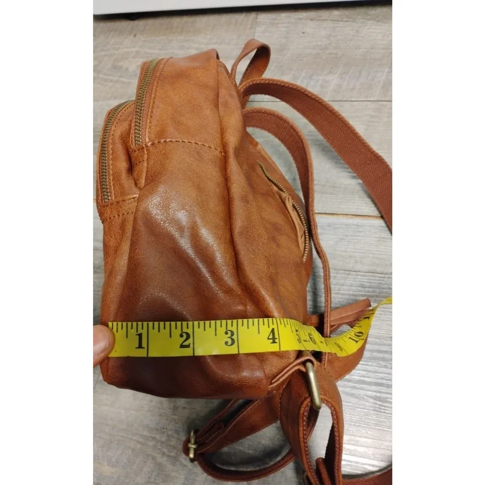 JOY SUSAN Kinsley Convertible Crossbody Backpack Bag Purse Russet Brown